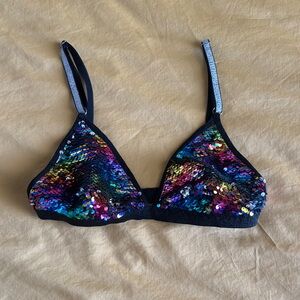 Sequin Triangle Bralette